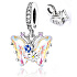 Charm Sterling Silber 925 Schmetterling - Blumen, Tier Armband Anhänger