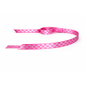 Kokarda – stahovací ozdobná stuha růžová kostky motiv | 50 cm