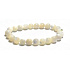 Elastisches Perlenarmband aus Naturmuschel, Kugel 8 mm / 16-17 cm, Symbol der Weiblichkeit