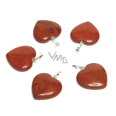 Jaspis Rotes Herz Anhänger Naturstein 20 mm, Vollpflege Stein Jaspis Rotes Herz Anhänger Naturstein 20 mm, Vollpflege Stein