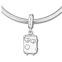 Charm Sterling Silber 925 Kofferöffnung, Reise-Armband-Anhänger