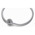 Charms Sterling Silber 925 Schwarzer Leopard Charm, Perle am Tierarmband