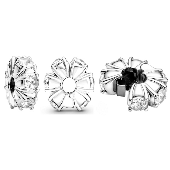 Charme Sterling Silber 925 Licht-Clip Stopper, Clip Perle auf Armband, Symbol