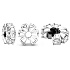 Charme Sterling Silber 925 Licht-Clip Stopper, Clip Perle auf Armband, Symbol