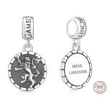 Charme Sterling Silber 925 Game of Thrones Lanister Wappen, Armband Anhänger, Film