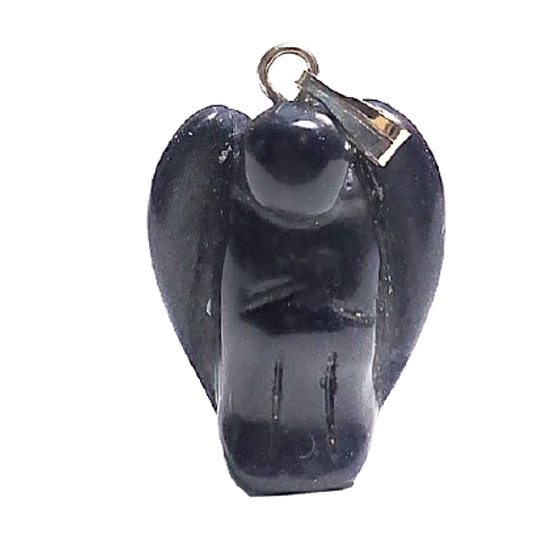 Goldstein blau Avanturin Engel Schutzengel Anhänger handgeschliffen 1,7 cm 1 Stück, Stein des Ehrgeizes