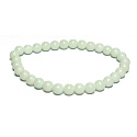 Jade Luminois Light Phosphoreszierend, gelbes Leuchten im Dunkeln, Armband elastisch Naturstein, Perle 6 mm / 16 - 17 cm