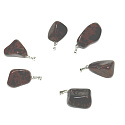 Obsidian Moka Troml Anhänger Naturstein, 2,2-3 cm, 1 Stück, Stein des Anstoßes