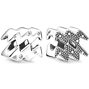 Charm Sterling Silber 925 Sternzeichen Sparkling Aquarius, Perle für Armband