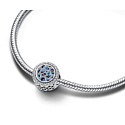 Charme Sterling Silber 925 Blauer Leopard Charme, Perle am Tierarmband