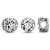 Sterling Silber 925 Theatermasken, Tragödie und Komödie, Perle auf Armband Symbol