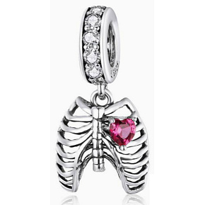 Charm Sterling Silber 925 Herz Symbol der Liebe, Mut, Tapferkeit, Tapferkeit, Selbstaufopferung, Anhänger Armband Liebe