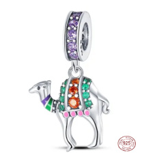 Charm Sterling Silber 925 Kamel, Tierarmband-Anhänger