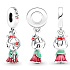 Charm Sterling Silber 925 Korea Koreanische Hanbok Puppe Anhänger, Reise-Armband-Anhänger