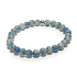 K2 Azurit in Granit Armband elastischer Naturstein, Kugel 6 mm / 16 - 17 cm