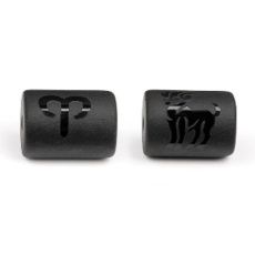 Onyx Widder Sternzeichen, Naturstein-Armbandanhänger, 10 mm 1 Stück, Lebenskraftstein