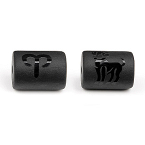 Onyx Widder Sternzeichen, Naturstein-Armbandanhänger, 10 mm 1 Stück, Lebenskraftstein