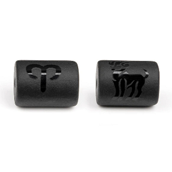 Onyx Widder Sternzeichen, Naturstein-Armbandanhänger, 10 mm 1 Stück, Lebenskraftstein