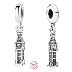 Sterling Silber 925 London Big Ben kleiner, Reise-Armbandanhänger