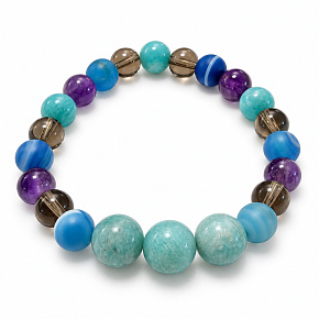 Armband mit Geschichte – Ich bin für dich da, natürliche Mineralien, Kugel 8 mm / Handgelenk 14–15 cm Armband mit Geschichte – Ich bin für dich da, natürliche Mineralien, Kugel 8 mm / Handgelenk 14–15 cm
