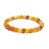 Achat orangefarbenes Spitzenarmband elastischer Naturstein, Kugel 6 mm / 16 - 17 cm