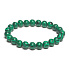 Malachit-Armband elastisch, Kugel 8 mm / 16 - 17 cm, synthetischer Wunschstein