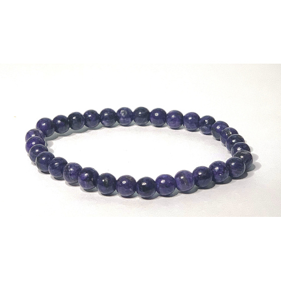 Charoit / Charoit Armband elastischer Naturstein, Kugel 6 mm / 16 -17 cm, Magie und Zauber, Wunder aus Jakutien