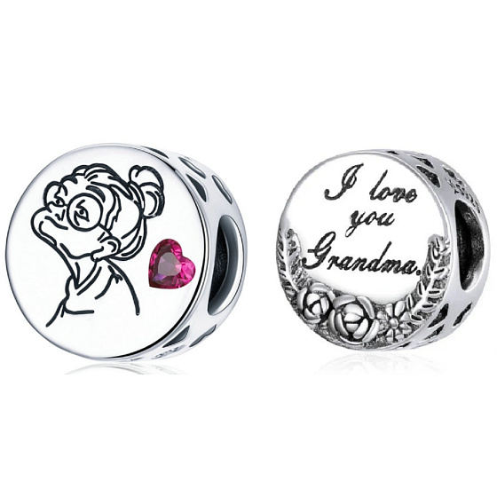 Sterling Silber 925 Grandma Love, Armband Perle, Familie