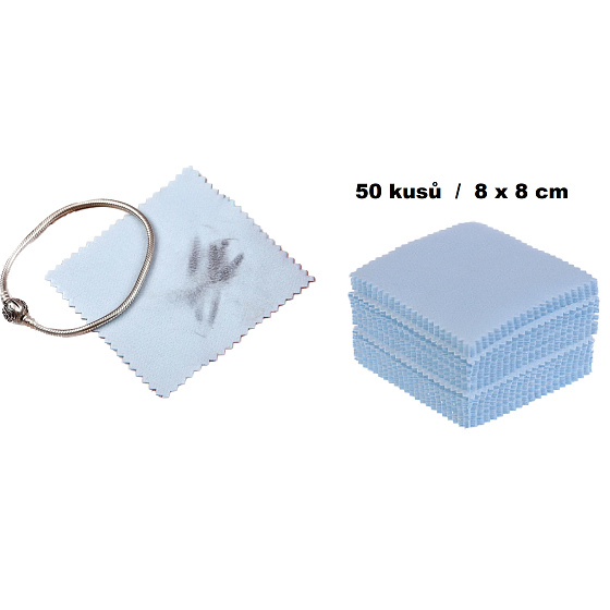 Reinigungstuch - Silbertuch blau 8 x 8 cm 50 Stück