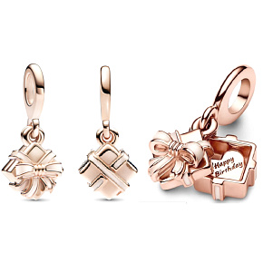 Sterling Silber 925 Geburtstagsgeschenk, aufklappbarer Geburtstagsarmband-Anhänger