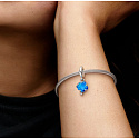 Sterling Silber 925 Baum des Lebens blaues Glas Murano, Natur Armband Anhänger