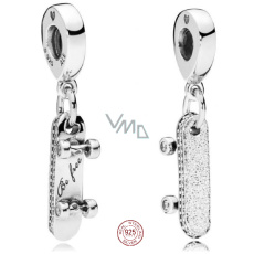 Charme Sterling Silber 925 Skateboard, Anhänger am Armband Sport