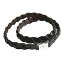 Tom Tailor geflochtenes Lederarmband zum Wickeln mit magnetischem Stahlverschluss 60 cm