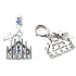 Charm Itálie Katedrála v Miláně, Duomo di Milano 2v1 přívěsek na náramek, cestování