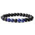Lava und Lasurit (Lapis Lazuli) – Armband aus Natursteinen 18,5 cm | Weisheit, Ruhe, Mut und innere Stärke