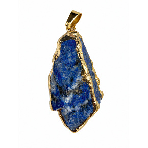 Lapis Lazuli – Anhänger aus Naturstein in goldener Fassung, ca. 2–3,5 cm | Talisman der Weisheit, Wahrheit und inneren Ruhe