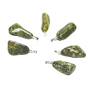 Epidot Troml-Anhänger Naturstein, 2,2-3 cm, 1 Stück, Herz Heilstein