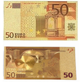 Talisman Gold Kunststoff-Banknote 50 EUR