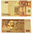 Talisman Gold Kunststoff-Banknote 50 EUR