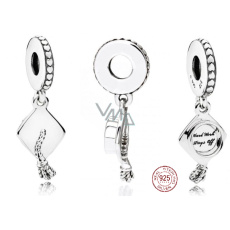 Charms Sterling Silber 925 Graduation - Graduation Cap - Harte Arbeit zahlt sich aus, Graduate Anhänger Armband Charms Sterling Silber 925 Graduation - Graduation Cap - Harte Arbeit zahlt sich aus, Graduate Anhänger Armband