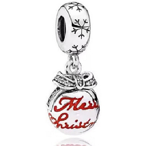 Sterling Silber 925 Schöne Weihnachten - Kolben, Armband Anhänger Weihnachten