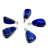 Lapis Lazuli Trommel-Anhänger Naturstein, M ca. 2,6 cm, 1 Stück, Qualität AAA Harmoniestein