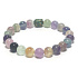Fluorit Chakra-Armband elastisch Naturstein, Kugel 8 mm / 16-17 cm, genialer Stein
