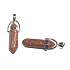 Goldstein Goldpendel Sechseck-Anhänger 41 x 13 mm, Stein des Anstoßes