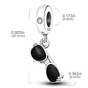 Charms Sterling Silber 925 Sonnenbrille Anhänger Armband Symbol