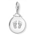 Charm Sterling Silber 925 Baby - Disc Baby Spur, Karabinerverschluss Geburtsstein Armband Charme