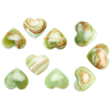 Aragonit Handschmeichler Heilstein in Herzform Naturstein 5,5 - 6 cm, Stein der Entspannung