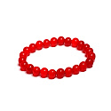 Achat rot elastisch Naturstein, Perle 8 mm / 16-17 cm, fügt Stärke