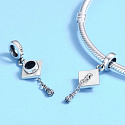 Charm Sterling Silber 925 Graduation - Graduation Cap - Straight, Graduate Anhänger Armband