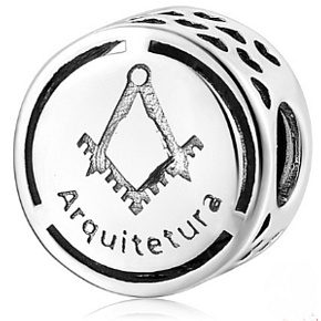 Charme Sterling Silber 925 Architektur, Perle auf Armband Job